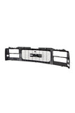 Grille Shell - Chrome/Black - Dual Headlight - 94-98 GMC C/K Pickup SUV