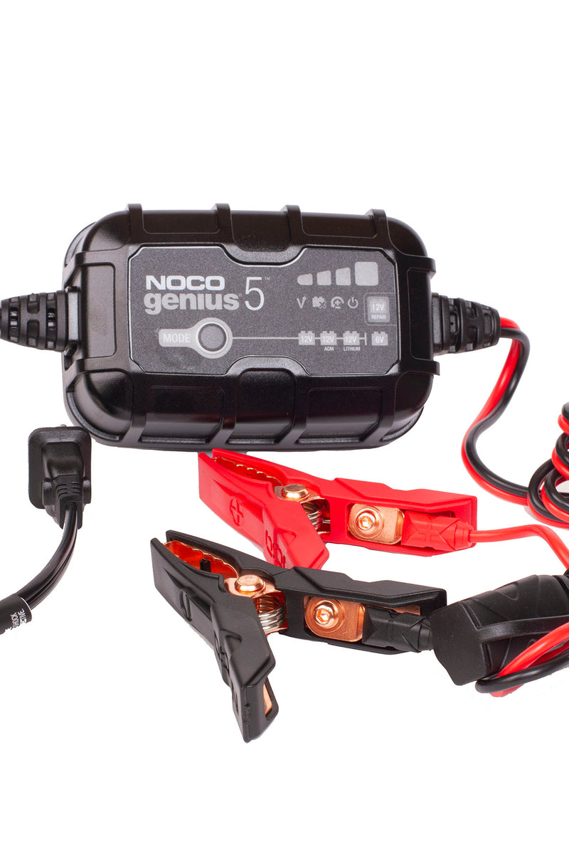 Noco Genius5 5A Battery Charger 6V-12V for Lithium w/ Bullet Connector and  Bag - Angler's Choice Tackle