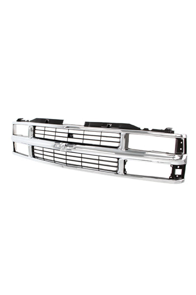 Grille Shell - Chrome/Gray - Composite Headlight - 94-98 Chevy C/K Pickup SUV