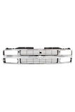 Grille Shell - Chrome/Gray - Composite Headlight - 94-98 Chevy C/K Pickup SUV