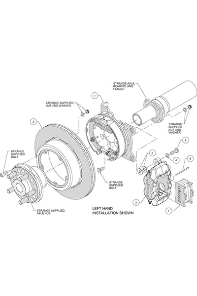 Wilwood Forged Dynalite Rear Disc Brake Kit for Strange Floater Axle 1 ...